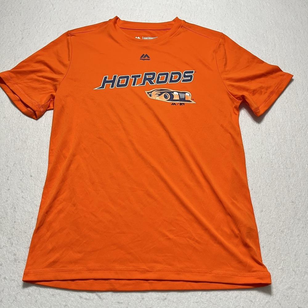 Bowling Green Hot Rods Baseball Cool Base Majestic Shirt‎ Size Youth XL NWOT